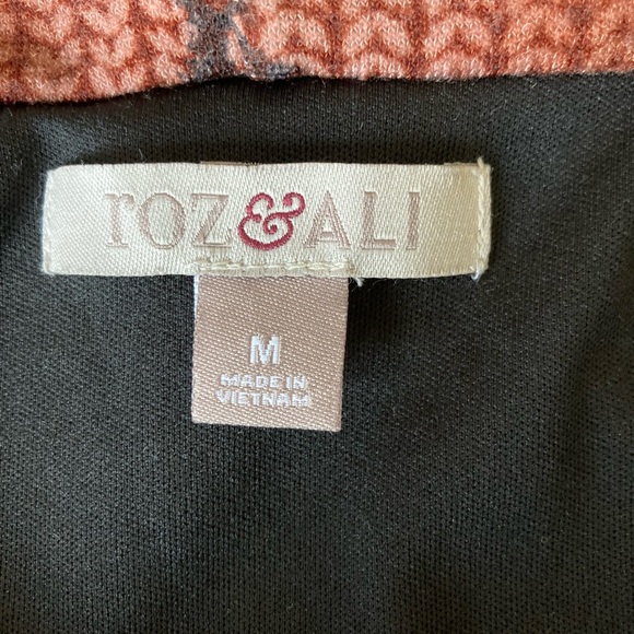 Roz & Ali Cardigan Animal Print Size Medium - Picture 3 of 5